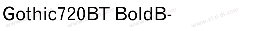 Gothic720BT BoldB字体转换